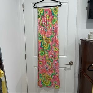 LILLY PULITZER Strapless Knit Maxi Dress